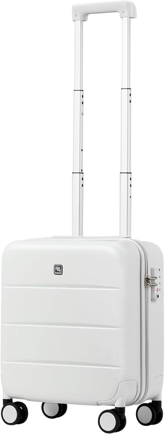 Smoke White 16 Inch Underseat Carry On Luggage